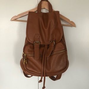 Steve Madden Brown Pleather Backpack